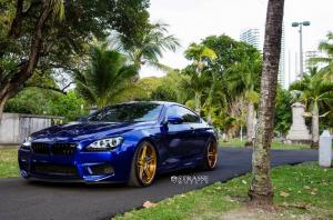 BMW M6 San Marino Blue on Strasse Wheels 2015 года